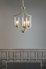 Laura Ashley Joseph Antique Brass 3 Light Chandelier