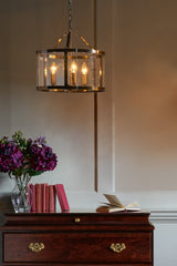 Laura Ashley Harrington 3 Light Lantern Antique Brass