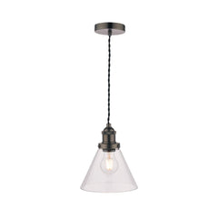 Laura Ashley Isaac Pendant Industrial Nickel
