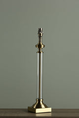 Laura Ashley Winston Antique Brass & Glass Candlestick Table Lamp Base