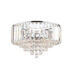 Laura Ashley Vienna 3 Light Flush Polished Chrome Crystal
