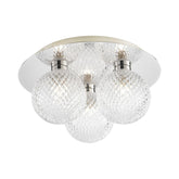 Laura Ashley Prague 3lt Flush Bathroom Light Glass Polished Chrome IP44