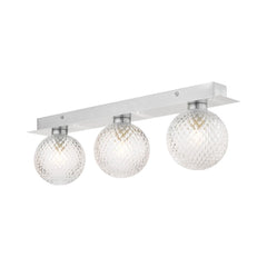 Laura Ashley Prague 3lt Wall or Ceiling Light Glass Polished Chrome IP44