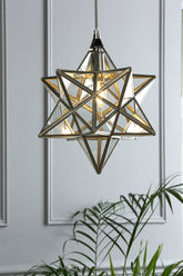 Laura Ashley Star Pendant Small Silver and Glass