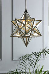 Laura Ashley Star Pendant Small Silver and Glass