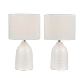 Laura Ashley Penny Twin Pack Table Lamp Cream With Shade