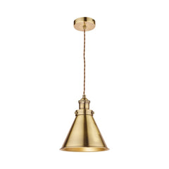 Laura Ashley Rufus Pendant Antique Brass