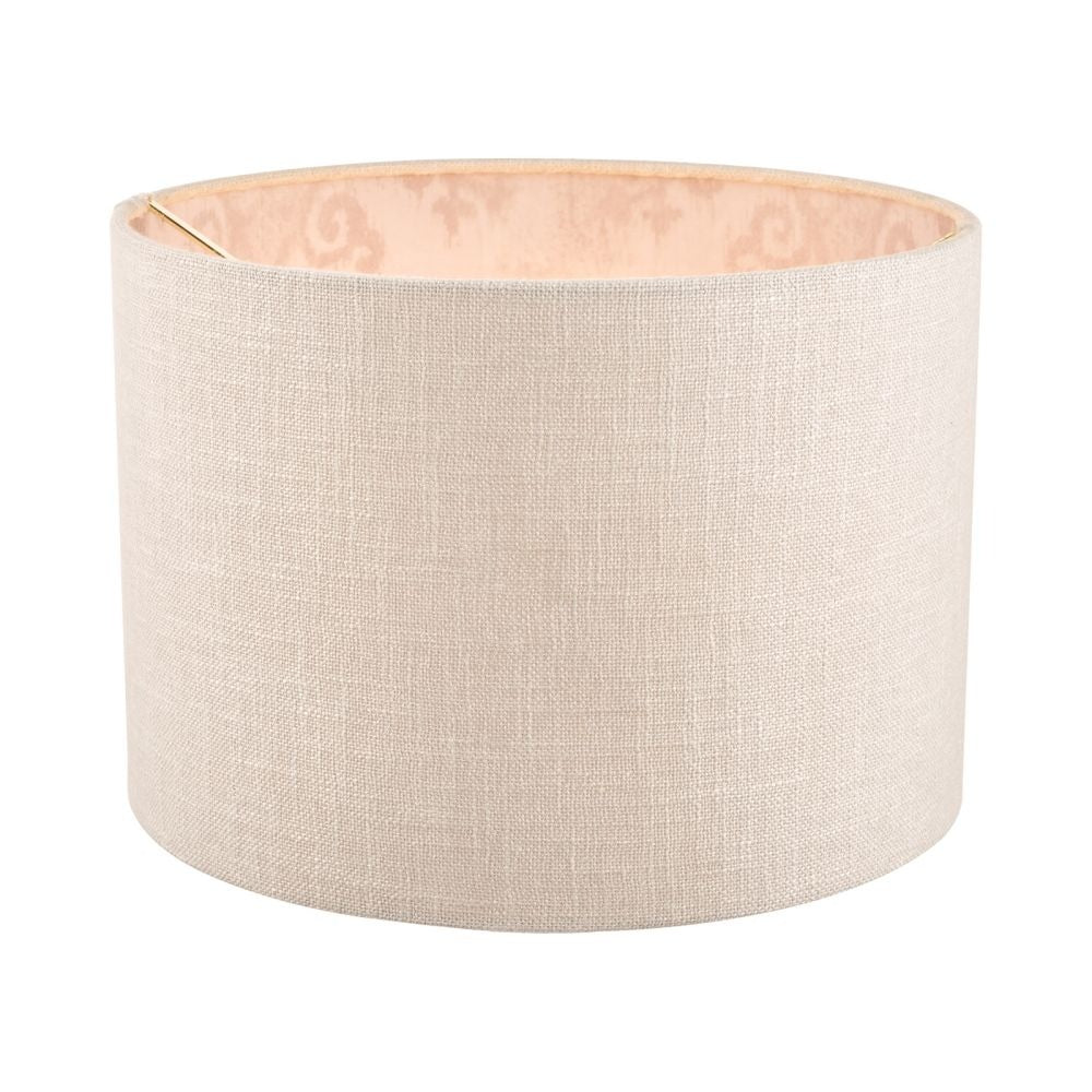 Laura Ashley Hazelton Silver and Pink Drum Shade 12 inch