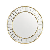 Laura Ashley Small Clemence Round Mirror Gold Leaf 50cm