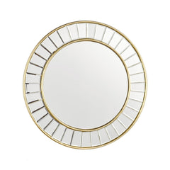 Laura Ashley Small Clemence Round Mirror Gold Leaf 50cm