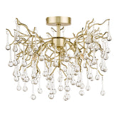 Laura Ashley Willow 3lt Semi Flush Satin Champagne Crystal