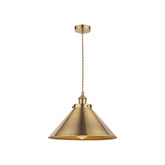 Laura Ashley Rufus Grande Pendant Antique Brass