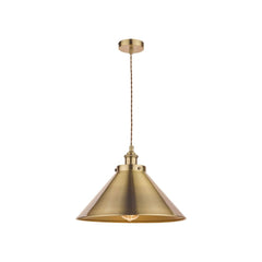 Laura Ashley Rufus Grande Pendant Antique Brass
