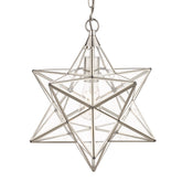 Laura Ashley Large Star Pendant Silver and Glass