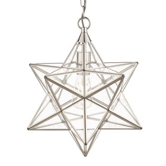 Laura Ashley Large Star Pendant Silver and Glass