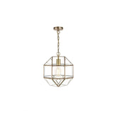 Laura Ashley Blackwell Pendant Antique Brass Glass