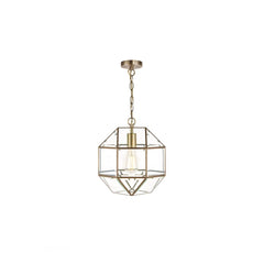 Laura Ashley Blackwell Pendant Antique Brass Glass