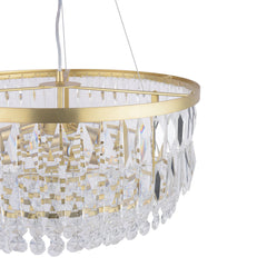 Laura Ashley Rhosill 4 Light Pendant Glass and Antique Brass