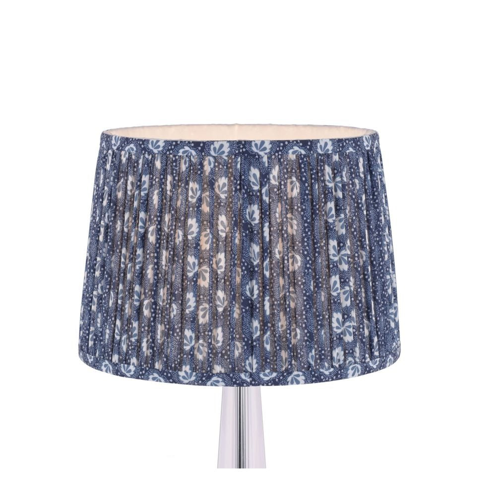 Laura Ashley Calcot Pleated Tapered Drum Shade Blue 30.5cm/12 Inch