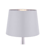Laura Ashley Emyr Silver Silk Tapered Drum Shade 12 Inch