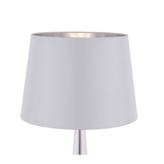 Laura Ashley Emyr Silver Silk Tapered Drum Shade 12 Inch