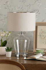 Laura Ashley Ockley Touch Table Lamp Clear Glass