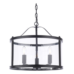 Laura Ashley Harrington 3 Light Lantern Black