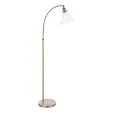 Isaac Floor Lamp Antique Brass