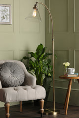 Isaac Floor Lamp Antique Brass