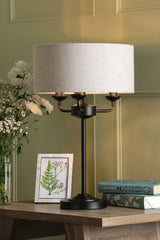 Laura Ashley Sorrento Table Lamp 3 Light Black