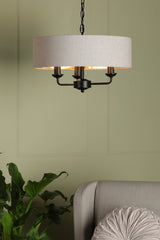 Laura Ashley Sorrento 3 light Black