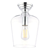 Laura Ashley Ockley Semi-Flush Polished Chrome and Glass