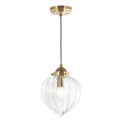 Laura Ashley Whitham Pendant Antique Brass and Glass