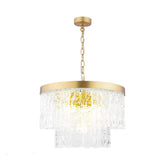 Laura Ashley Durnsford 4 Light Pendant Matt Antique Brass and Glass