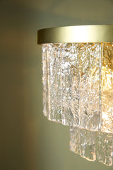 Laura Ashley Durnsford 4 Light Pendant Matt Antique Brass and Glass