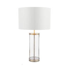 Laura Ashley Harrington Large Table Lamp Antique Brass and Glass With Shade