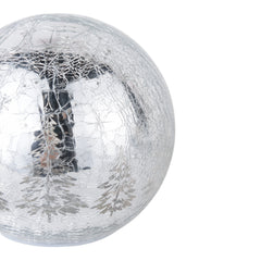 Laura Ashley Silver Crackle Glass Globe Set of 3 Lit Decoration