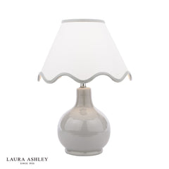 Laura Ashley Bramhope Table Lamp Grey Ceramic With Shade