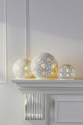 Laura Ashley Snowball Globe Set Lit