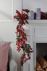 Laura Ashley Red Berry Garland 200cm Pre Lit