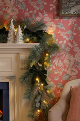 Laura Ashley Pussy Willow Garland Pre Lit