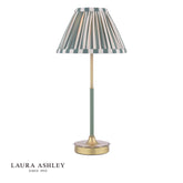Laura Ashley Denwick Table Lamp Matt Antique Brass and Green Shade