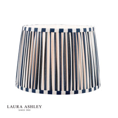 Laura Ashley Denwick Blue Cotton Tapered Drum Shade 30cm/12 inch