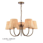 Laura Ashley Hasfield 5 Light Satin Bronze With Shade
