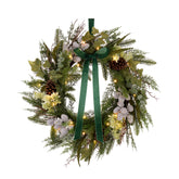 Laura Ashley Green Pre Lit Berry Wreath
