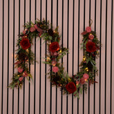 Laura Ashley Pink/Purple Pre Lit Plum Garland