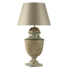 David Hunt Lighting Lattice Table Lamp In Cream / Gold, Base Only