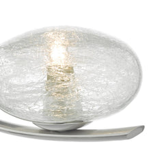 Leighton Wall Light Satin Chrome & Sugar Cane Glass