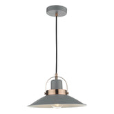 Liden 1 Light Single Pendant Graphite Copper dar lighting