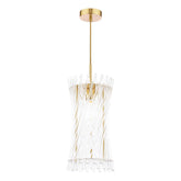 Loire Pendant Natural Brass and Glass